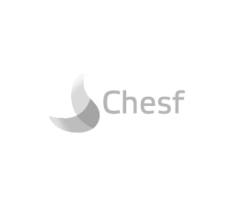 Logo Chesf cinza em fundo transparente