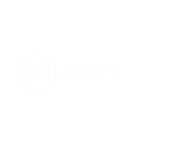 Logo Norte Energia branca em fundo transparente